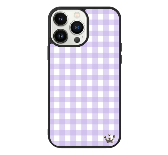 Lilac Gingham for iPhone 15 Pro