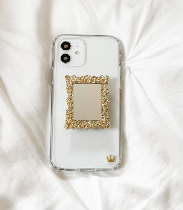 Gold Mirrored Phone Holder