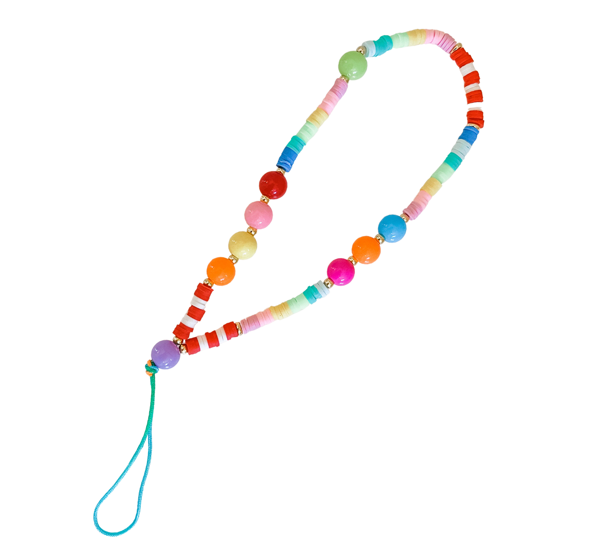 Rainbow Beaded Phone Strap – Lilac Reign Cases