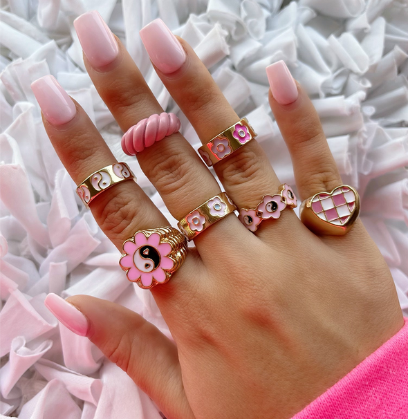 Pink Croissant Ring