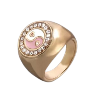 Yin Yang Shine Gold Ring