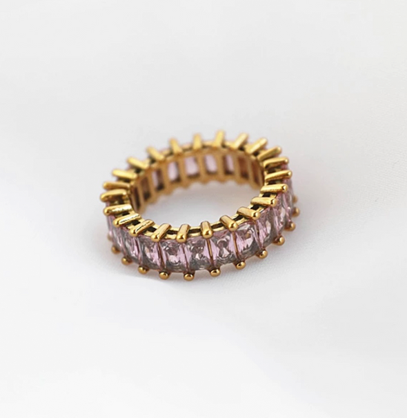 Pink With Love Gold Ring