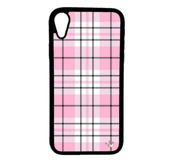 Pink Plaid for iPhone Xr
