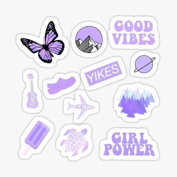Purple Summer Time Sticker Pack
