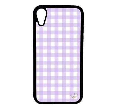 Lilac Gingham for iPhone Xr